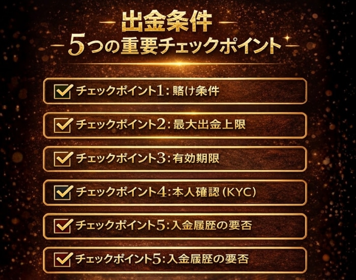 オンラインカジノ ボーナス 出金条件